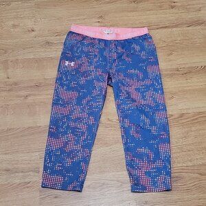Under Armour Orange And Blue Cropped Leggings Size S